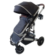 2 IN 1 two way four-wheel baby stroller with bassinet Black IN STOCK