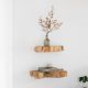 Rustico Reclaimed Teak Rustic Floating Shelf - Curved, Small