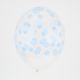 Pastel blue confetti dot balloons 5pk