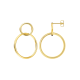 Gold Statement Duo Hoops