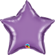 Star shaped foil balloon - chrome purple