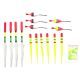 Set (15Pcs) Vertical Buoy Sea Fishing Floats Assorted Size for Most Type of Angling