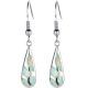 925 Sterling Silver Opal Drop Earrings 