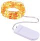 2m 20 LED Copper Wire Flat Battery Seed Fairy Lights - Warm White