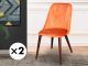 Evian Dining Chair Velvet Orange x2