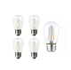5 Pack S14 2W LED Screw E26 Filament Dimmable Festoon Light Bulb - Warm White
