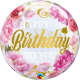Bubble balloon - Happy Birthday Pink Peonies