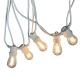 15m 20 Bulbs White Cable S14 Bulb Connectable Weatherproof Outdoor Festoon Lights