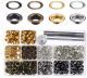 Metal Grommet Kit 3/16 inch 400Pcs Grommets Eyelets Sets with 3 Pieces Install Tool Kit