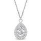 18K White Gold Premium Crystal Necklace 