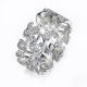 925 Sterling Silver dress ring with AAA CZ Diamonds 