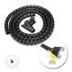 Black 10mm 2M Spiral Cable Wrap Tidy Cord Wire Banding Storage Organizer