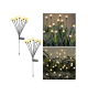 2 Pack 10 LED Warm White Firefly Waterproof Solar Powered Flexibility Swaying Outdoor Garden Lights