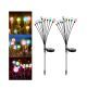 2 Pack 10 LED Multicolour Firefly Waterproof Solar Powered Flexibility Swaying Outdoor Garden Lights