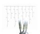 3m White Rubber Wire Outdoor Connectable Icicle Waterproof Fairy Lights - Cool White