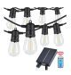 10m 20 Bulbs Solar or USB Chargeable Outdoor Festoon Lights with Remote