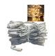 10m White Rubber Cable Extension Set Outdoor Waterproof String Fairy Lights - Warm White